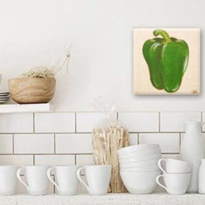 Linen print botanical illustration of vegetable kitchen wall decor image 3