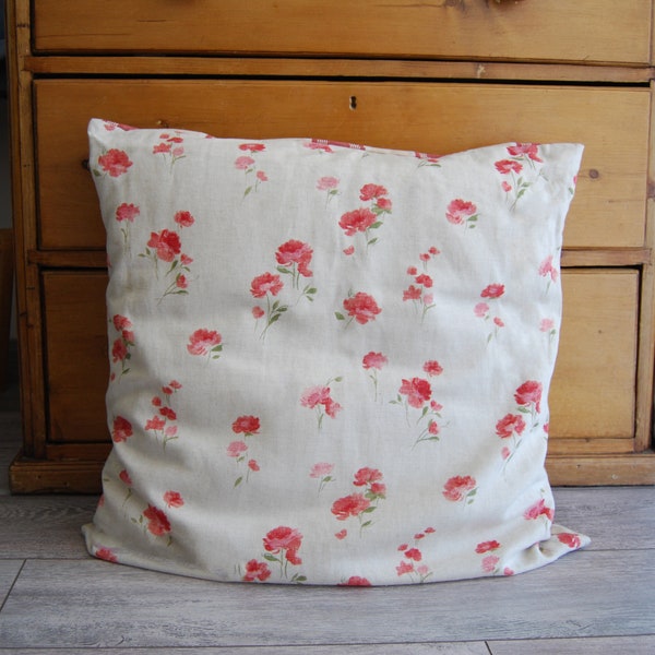 Housse de coussin roses shabby chic fleurs et toile à matelas Décoration intérieur