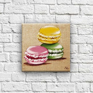 Table illustration cakes pastry wall decoration for kitchen macarons