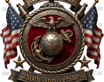 US Marines Eagle Globe Anchor PNG JPG | 250th Anniversary Design (Digital Download) | Marines & Veteran Gift