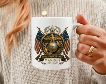 USMC Marine Corps mug Marine Corps Gift Marine 250 Mug Patriotic Drinkware Military Coffee Mugs Marine Veteran Gifts USMC Gift Coffee Mug