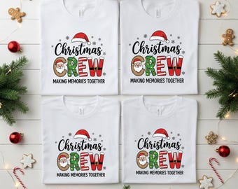 Christmas Crew PNG: Matching Family Design, Pajamas PNG, Holiday Sublimation File