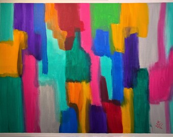 Find Art Acrylic Painting by RAM “Arcane Echoes 30” x 40”