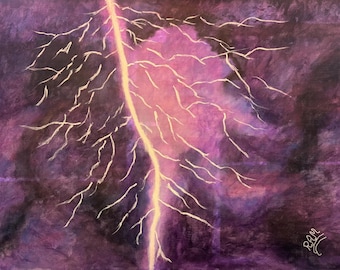 Find Art Acrylic Painting by RAM "Cosmic Fury 30" x 40"