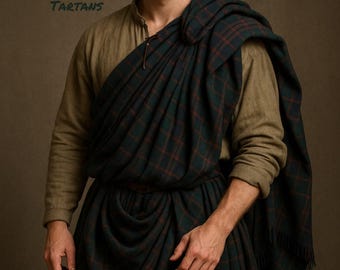 Grand kilt pour homme Grand kilt écossais des Highlands pour homme Grand kilt Outlander traditionnel du XVIe siècle - Disponible dans plus de 50 tartans