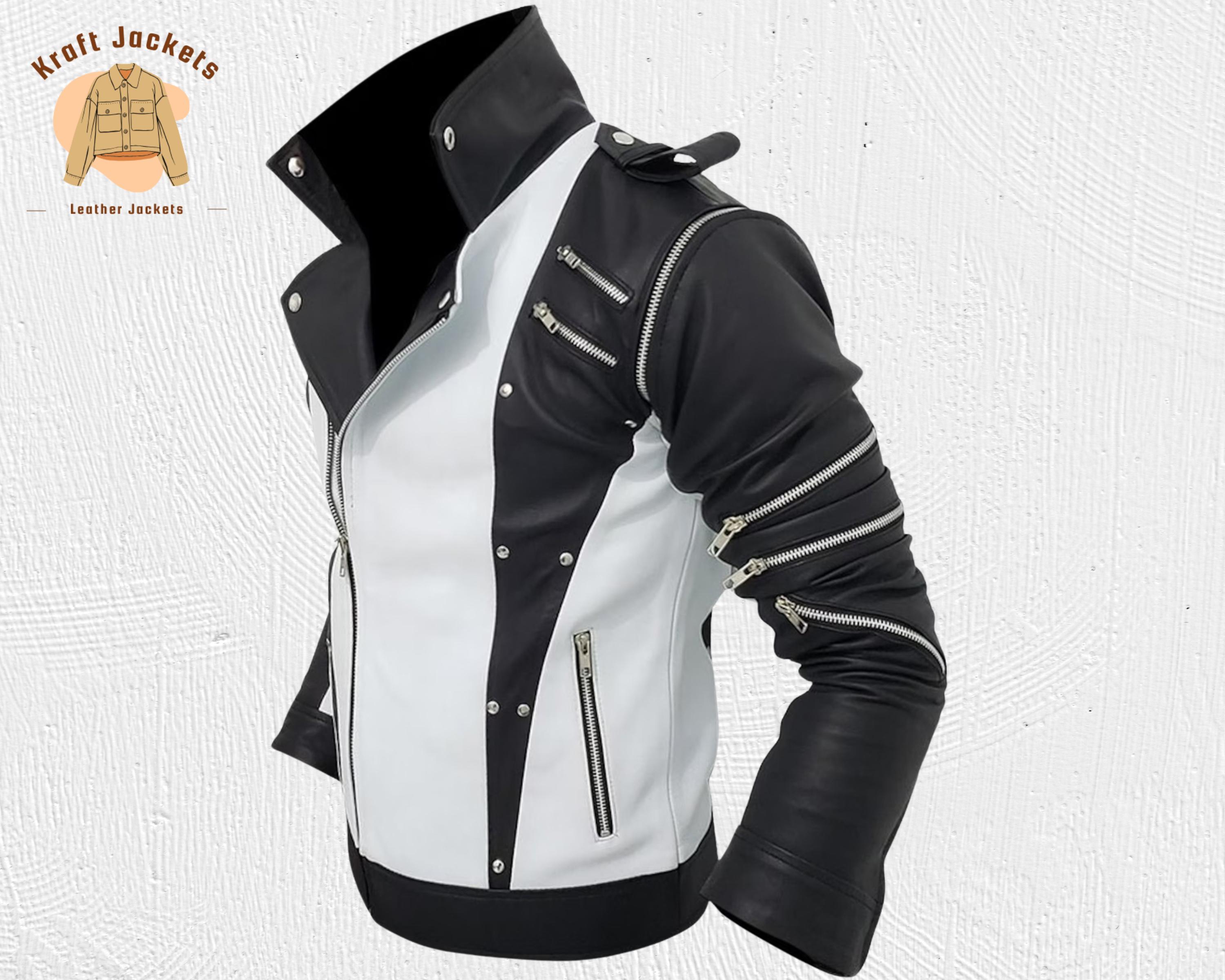 Michael Jackson Punk Style Thriller Pepsi Jacket – Black & White