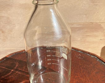 Vintage SCHOTT DURAN Laboratory Bottle / 1000ml Glass Reagent Jar