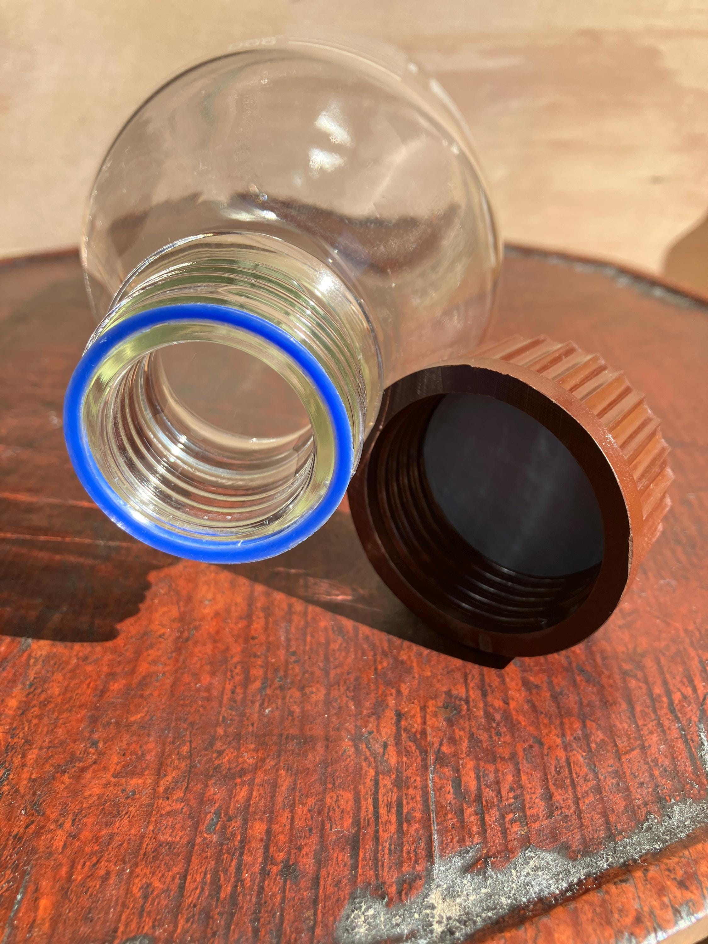 Vintage SCHOTT DURAN Laboratory Bottle / 1000ml Glass Reagent Jar