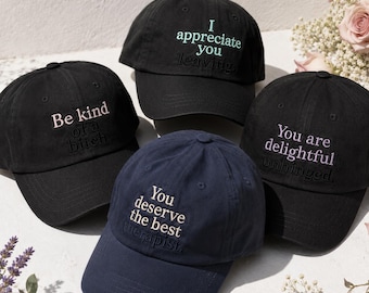 Embroidered Funny Quote Hat, Sassy Baseball Cap, Dark Humor Gift for Women, Sarcastic Best Friend Hat, Trendy Aesthetic Cap, Gift For Dad