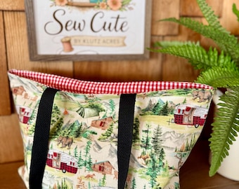 Bolsa de algodón reversible Camping Life