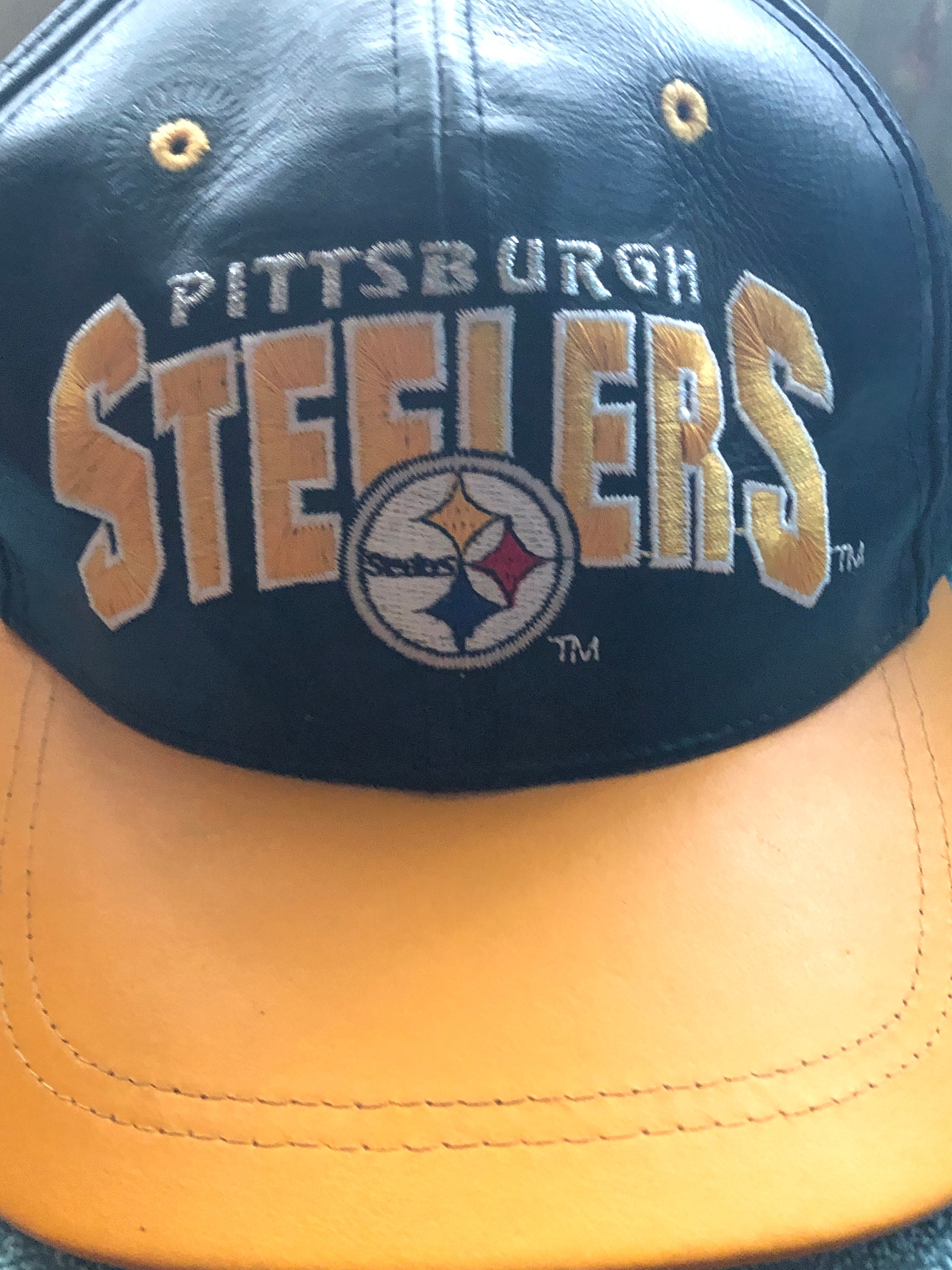 Steelers Leather Hat - Etsy