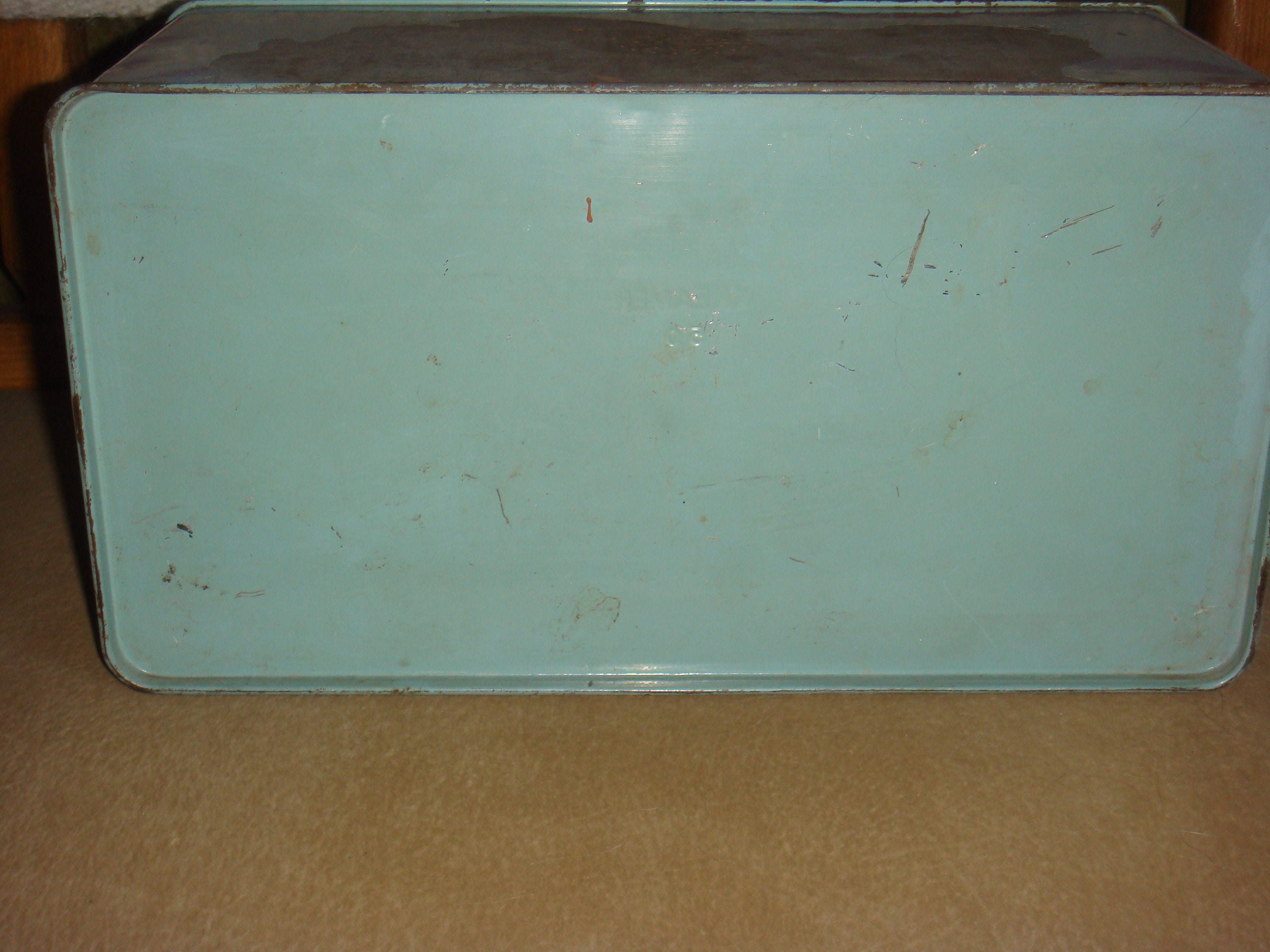 Vintage Kreamer Bread Box Blue White Flowers Etsy