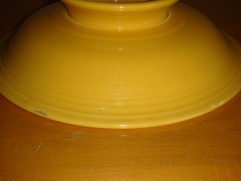 Vintage Fiestaware Footed Yellow Salad Comport Compote