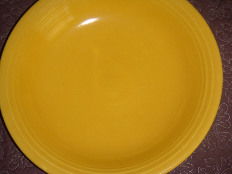 Vintage Fiestaware Footed Yellow Salad Comport Compote