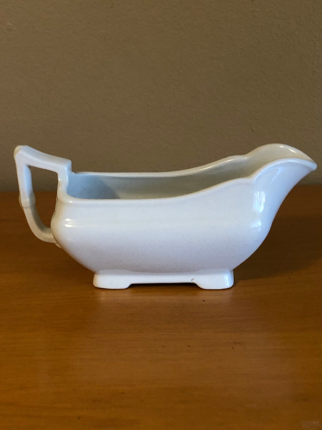 Vintage England Powell & Bishop Ironstone China Gravy Boat - Etsy