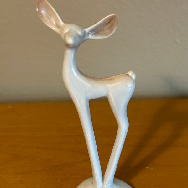 Vintage Roselane Deer Figurine Pasadena California Pottery MCM