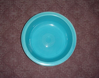 Vintage Fiesta Ware Nappy Bowl Turquoise 8 1/2"