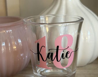 Personalised Celebration Shot Glasses Custom Name