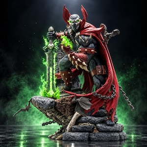 Spawn STL File, Digital 3D Print Figurine Model