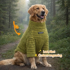 Hunde-Thema Herbst/Winter Warmes Fleece-Sweatshirt | Gestreiftes Base Layer Thermo-Unterhemd