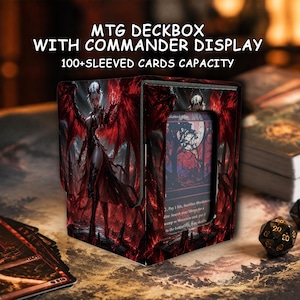 MTG-kortlekslåda, Gothic Vampire 100+ kortförvaring i läder, EDH-samlarkortsfodral, presentkort