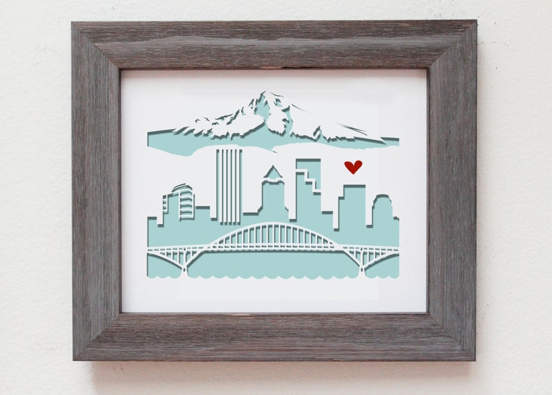 Portland Oregon. Personalized Gift or Wedding Gift Etsy