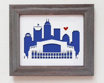 Indianapolis, Indiana (Lucas Oil Stadium).   Personalized Gift or Wedding Gift