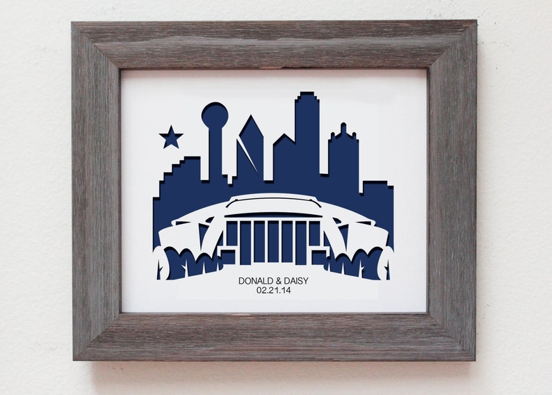 Dallas, Texas AT&T stadium Gift or Wedding Gift image 1