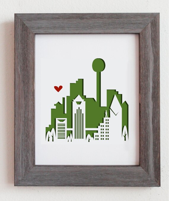Dallas Texas. Personalized Gift or Wedding Gift Etsy