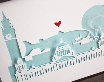 Belfast, UK - 11"x14" Gift or Wedding Gift