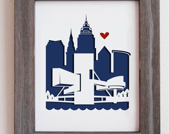 Cleveland, Ohio.  Personalized gift, wedding gift