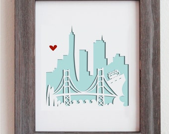 San Francisco, CA.  Personalized Gift or Wedding Gift