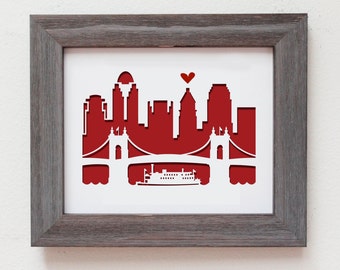 Cincinnati, Ohio.  Personalized gift, wedding gift