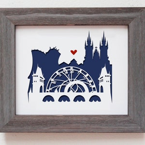 Prague Czech Republic. Personalized Gift or Wedding Gift image 1