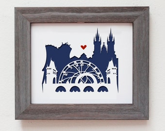 Prague - Czech Republic.  Personalized Gift or Wedding Gift