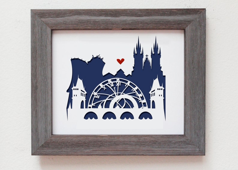 Prague Czech Republic. Personalized Gift or Wedding Gift image 1
