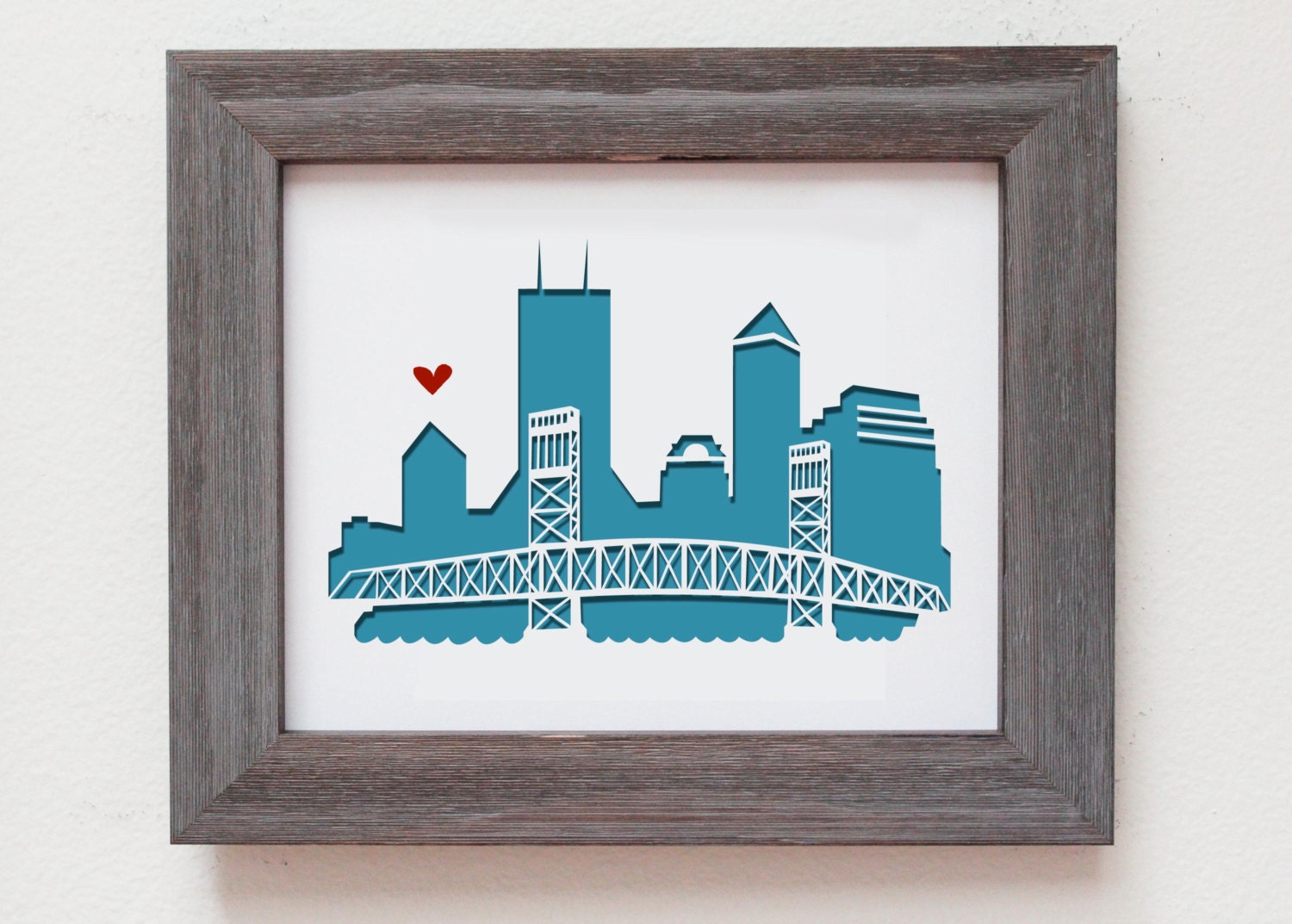 Jacksonville Florida Personalized Gift or Wedding Gift Etsy