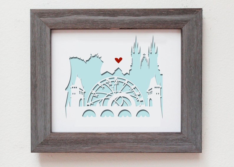 Prague Czech Republic. Personalized Gift or Wedding Gift image 2