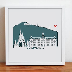 Brasov, Romania - 11"x14" Gift or Wedding Gift