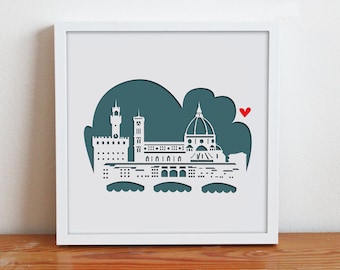 Florence,Italy 11x14 - Personalized Gift or Wedding Gift