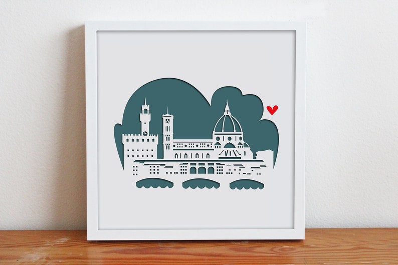 Florence,Italy 11x14 Personalized Gift or Wedding Gift image 1