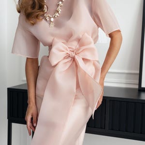 organza 2 piece dress Colorful Beading Top Organza Ruffles Prom Dresses Two Piece