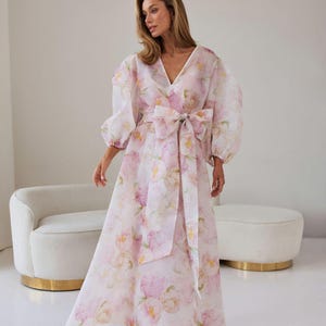 maxi pink peony dress women Peony Maxi Dress Pink