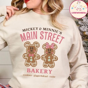 Mickey & Minnie’s Main Street Bakery Shirt – Christmas Gingerbread Crewneck