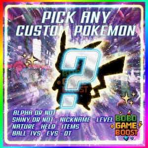 x1 Pokemon Legends ZA compétitif Max IVs EVS Alpha brillant complet Pokemon personnalisé