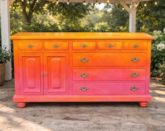 Sunset Ombre Style Painted Furniture