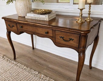 Individueller französischer Schreibtisch | Gemalt Schminktisch | Nachgearbeiteter antiker Schreibtisch Waschtisch | Wählen Sie Farbe Finish | Französisch-provinzieller Stil