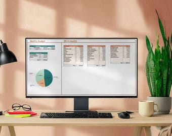 Monthly Budget Template | Google Sheets Budget Planner | Digital Finance Tracker | Instant Download