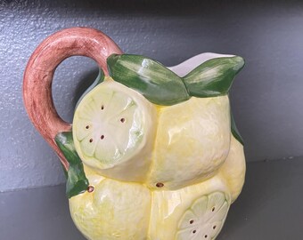 Hand-Painted Lemon Pitcher: Italian Ceramic Kitchen Decor