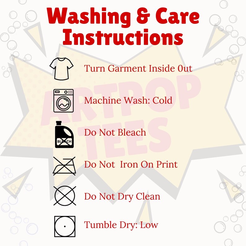 Washing & Care Instructions
